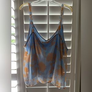 Vero‎ Moda Women Blue Sleeveless Blouse Top Size 20